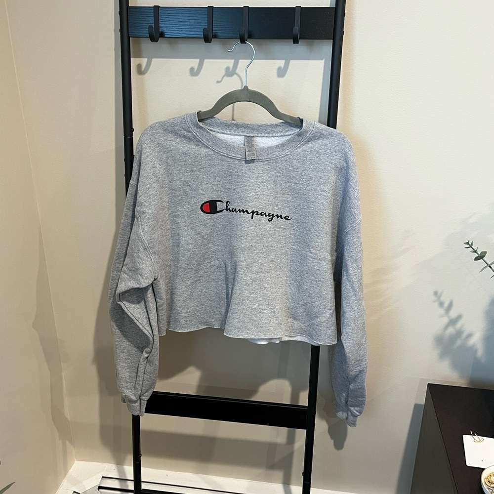 Champagne Cropped Crewneck